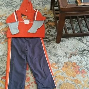 Boy's Basketball Hoodie Set